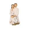 Three-person family sculpture
