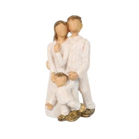 Three-person family sculpture