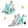 4‑in‑1 Toddler Rocking Horse & Slide with Basketball Hoop and Ring Toss