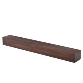 72" Fireplace Mantel, made of Solid Pine, Wall-Mounted Floating Shelf,Brown