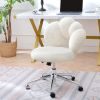 360Â°Swivel Height Adjustable,Swivel Chair,Teddy fabric,home office chair