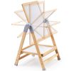 Art Easel for Kids, 2-in-1 Wooden Double-Sided Kid's Art Easel with Magnetic Whiteboard & Chalkboard