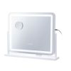 Vanity Mirror with Lights, Three Color Lighting Modes, Lighted Makeup LED Mirror, and 5X Magnification,USB Port, Smart Touch Control