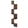 5-Tier Corner Shelf Floating Bookshelf Wall Mounted Storage Organizer