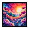 Colorful Dianthus Framed Metal Print Bathroom, Kitchen, Office, Home Decor Wall Art Ready to Hang, Square, 8X8