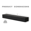 60" Embossed Fireplace Mantel Western Red Cedar Wall-Mounted & Floating Shelf for Home Decor