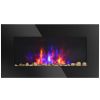 28.5" Wall‑Mounted Electric Fireplace – 7 Flame Colors, 1450W Heater, Black
