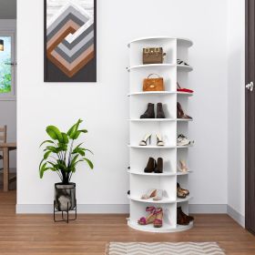 7 Tier Rotating Shoe Rack Tower, Spinning Shoe Display, 360 Shoe Rack Storage Round Carousel, Vertical Handbag Rotate Shoes Closet Organization