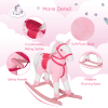 Pink & White Rocking Horse for Toddlers – Plush Ride‑On Toy with Sounds, Soft Seat & Wooden Rockers