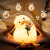 Cute Duck Silicone Night Light – Rechargeable, Dimmable & Timer Bedside Lamp