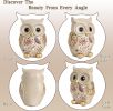 Owl Statue for Home Decor Accents - Boho Decor for Rooms, Bookshelf, Office Table and Living Rooms, Vintage Cute Figurines for Bird Lovers Owl Gifts