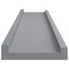 Frame Ledge Shelf Set of 2 Grey MDF Medium Wall mounting