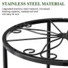 5-Pack Black Metal Plant Stand: Rustproof Flower Shelf Indoor and Outdoor, Durable Pot Stands for Living Room, Balcony, Patio, Garden, Office