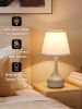 Touch Bedside Lamp Set of 2, Farmhouse 3-Way Dimmable Table Lamps for Nightstand with Fabric Shade, Desk Lamp for Reading, Bedroom, Livingroom, Office