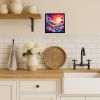 Colorful Dianthus Framed Metal Print Bathroom, Kitchen, Office, Home Decor Wall Art Ready to Hang, Square, 8X8