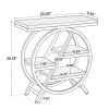 4-Tier Small Side Table with Storage Shelves Snack Table End Table for Living Room Bedroom Rustic Industrial Style