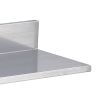 8.6" x 24" Stainless Steel Shelf, Wall Mounted Floating Shelving with Backsplash, 44 lbs Load Capacity Commercial Shelves, Heavy Duty Storage Rack for