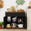Sideboard Buffet Cabinet with Storage Wooden Kitchen Storage Cabinet 2 Anti-toppling Devices for Kitchen, Dining Room and Living Room