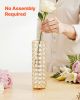 16 PCS Crystal Wedding Flower Vase, 10.24 in Tall Flower Table Centerpieces, Crystal Cylinder Banquet Vases Easy Installation, Versatile Arrangement S