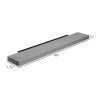 48" Rustic Gray Wall Mount Fireplace Mantel, Chic Floating Shelf Design