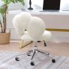 360Â°Swivel Height Adjustable,Swivel Chair,Teddy fabric,home office chair