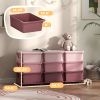 3‑Tier Kids Storage Tower with 9 Drawers – Pink Dresser Organizer
