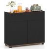 Sideboard Buffet Cabinet with Storage Wooden Kitchen Storage Cabinet 2 Anti-toppling Devices for Kitchen, Dining Room and Living Room