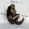 Bronze Resin Mermaid Wall Mounted Hook – Sculptural Decorative Accent