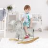 Plush Elephant Rocking Animal – Gray Ride-On Toy with Realistic Sounds