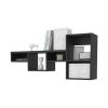 Black Wall-Mounted Shelf Unit with 5 Shelf