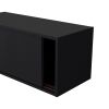 Black Floating Cabinet with Sliding Door