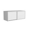 White Floating Cabinet with Sliding Door