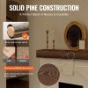 Fireplace Mantel, 60" x 8" x 6", 50 lbs Weight Capacity, Natural Wood Mantel for Over Fireplace, Wall Mounted Floating Farmhouse Shelf, Handcrafted Fi