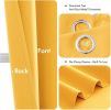 Yellow Blackout Curtains for Bedroom Living Room 63 Inches Long 2 Panels