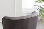 Elon Contemporary Velvet Upholstered Accent Chair, Gray