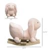 Plush Bunny Rabbit Rocking Horse – Pink Toddler Ride-On Toy with Sounds & Safety Belt