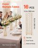16 PCS Crystal Wedding Flower Vase, 10.24 in Tall Flower Table Centerpieces, Crystal Cylinder Banquet Vases Easy Installation, Versatile Arrangement S