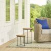 Acacia Top Plant Stand,2 Pack