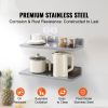 8.6" x 24" Stainless Steel Shelf, Wall Mounted Floating Shelving with Backsplash, 44 lbs Load Capacity Commercial Shelves, Heavy Duty Storage Rack for