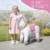 Plush Ride‑On Unicorn Toy with Wheels – 29.5" Rocking Horse for Kids