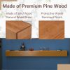72" Fireplace Mantel, made of Solid Pine, Wall-Mounted Floating Shelf,Natural