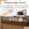 60" Fireplace Mantel, made of Solid Pine, Wall-Mounted Floating Shelf,Brown