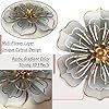 Metal Flower Wall Art Decor, 8.3" Rustic Modern Floral Sculpture, Distressed Iron Wall Hanging Home Decoration Accent Artworks for Indoor Kitchen Bedr