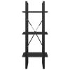 3‑Tier Grey Engineered Wood Book Cabinet – Modern Industrial Wall‑Mounted Shelf
