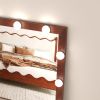 Hollywood Full Length Mirror with Lights Full Body Vanity Mirror with 3 Color Modes Wall Lighted Standing Floor Mirror for Dressing Room Bedroom Hotel