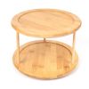 2‑Pack Bamboo 2‑Tier Turntable Organizer – 10" Rotating Spice & Pantry Rack