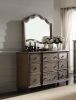 Baudouin Weathered Oak Finish Mirror