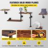 Industrial Pipe Shelving, Pipe Shelves with 5-Tier Wood Planks, Rustic Floating Shelves Wall Mounted, Wall Shelf DIY Bookshelf for Bar Kitchen Bathroo