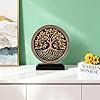 Abstract Circular Tree of Life Decorative Sculpture, Black and Gold Home Decor, Modern Art Home Accent Suitable for Office Shelves, Coffee Tables