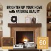 Fireplace Mantel, 60" x 8" x 6", 50 lbs Weight Capacity, Natural Wood Mantel for Over Fireplace, Wall Mounted Floating Farmhouse Shelf, Handcrafted Fi